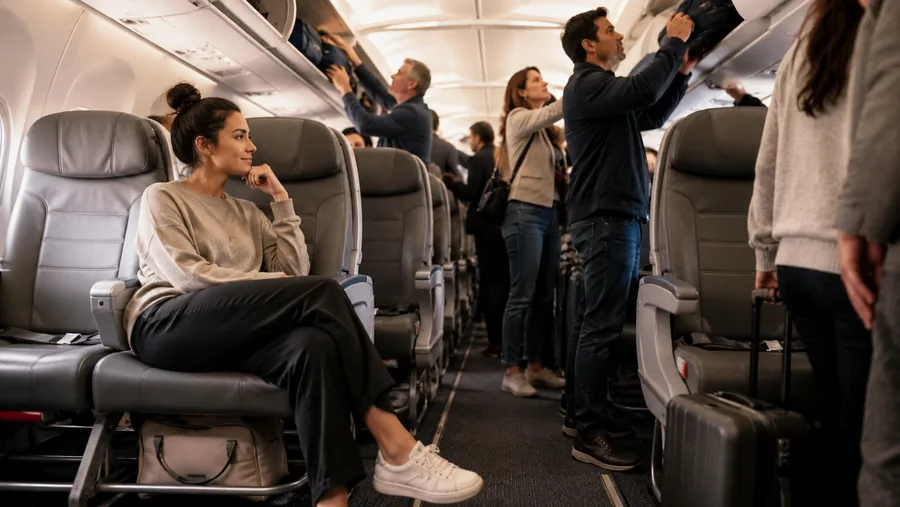 Boarding group is overrated; bin-space lottery is real